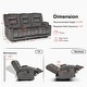 preview thumbnail 54 of 58, MCombo Power Reclining Loveseat Sofa with Heat and Massage, Fabric PR648