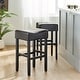 preview thumbnail 1 of 5, Portman 30-inch Bonded Leather Backless Bar Stool (Set of 2) by Christopher Knight Home Set of 2 - Brown - Bar height