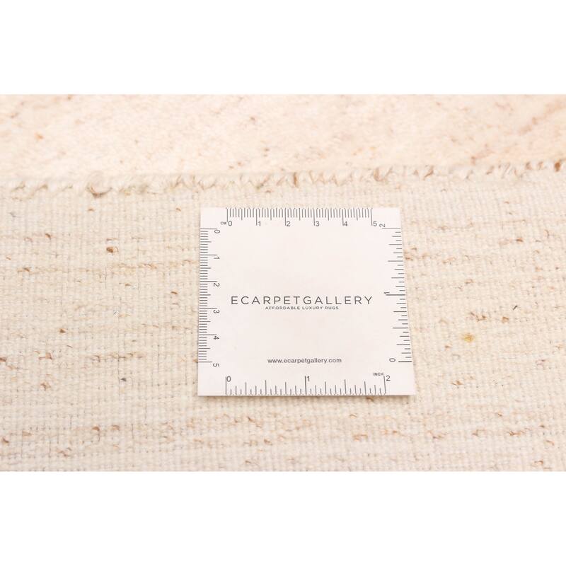 ECARPETGALLERY Hand-knotted Kashkuli Gabbeh Ivory Wool Rug - 2'7 x 10'0