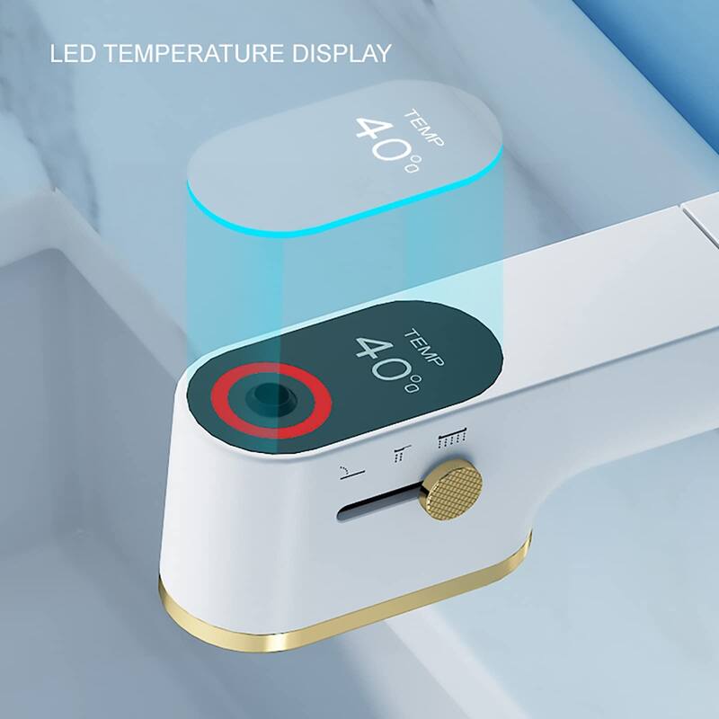 Bathroom Sink Faucet with 360° Swivel Sprayer And Digital Display, Basin Faucets