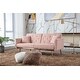preview thumbnail 39 of 70, Velvet Upholstered Tufted Loveseats Sleeper Sofa With Rose Golden Legs