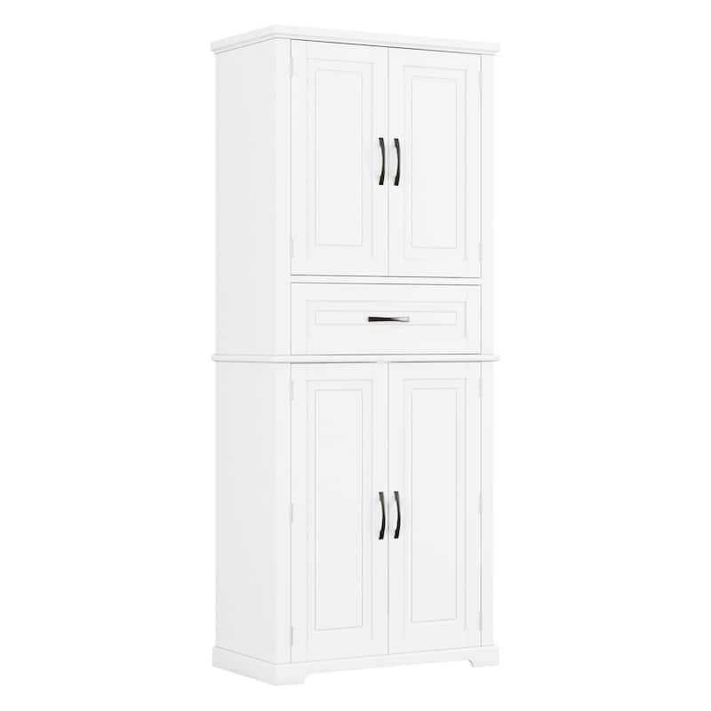 Roomfitters Bathroom Storage Cabinet with Multi-functional Storage, Drawer with Slide Rails and Adjustable Shelf