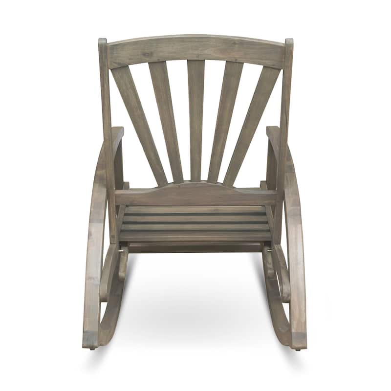 Sunview Outdoor Acacia Rocking Chair with Footrest by Christopher Knight Home