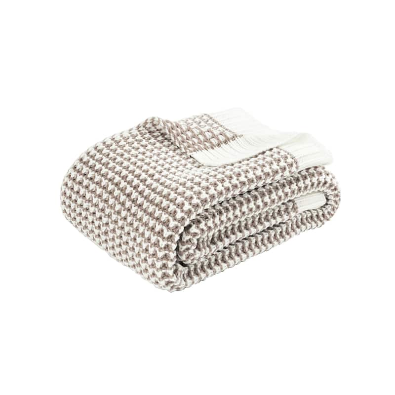 Lush Decor Chic And Soft Knitted Throw Single
