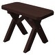 preview thumbnail 6 of 7, Pressure Treated Pine 2' Crossleg Bench Walnut Stain