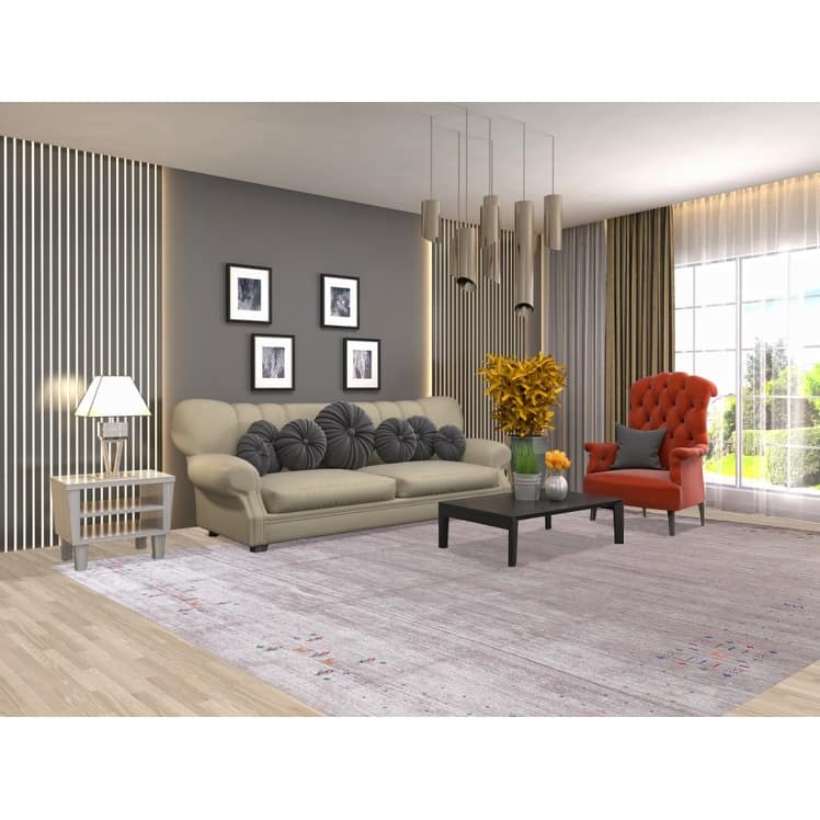 Hand Knotted Oriental Viscose Silk Carpet Tribal Stripe Brown Gabbeh Area Rug - 11' 8'' X 8' 11''