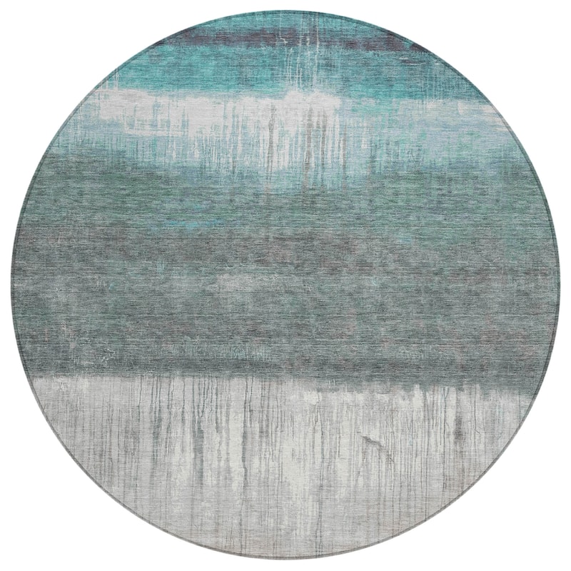 HomeRoots Abstract Transitional Rectangle Outdoor Rug