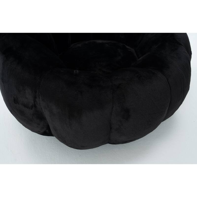 GDFStudio - Faux Fur Floral-Shaped Ultra-Soft Bean Bag Chair