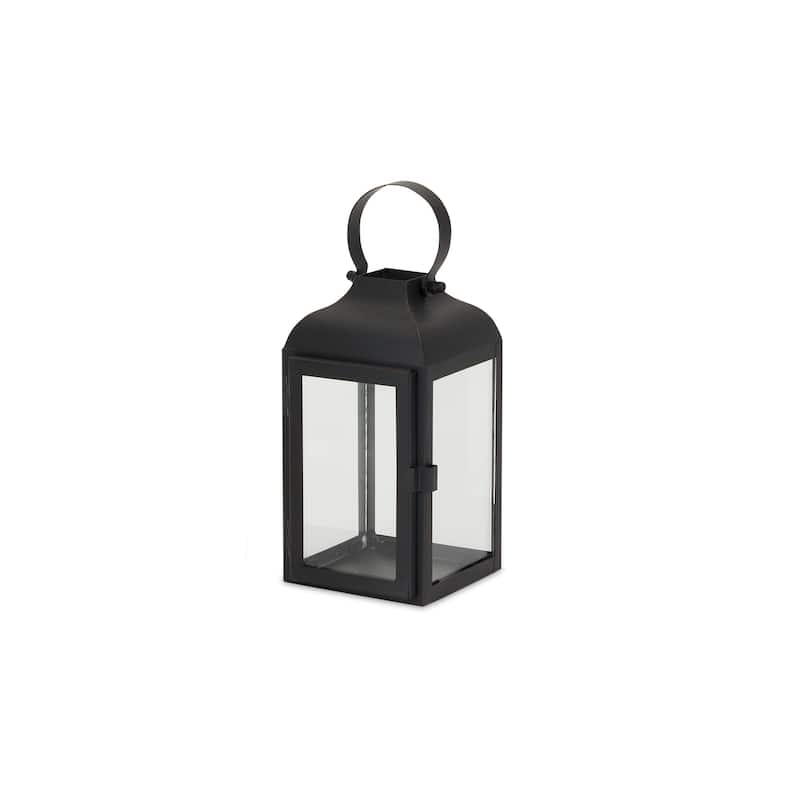 Iron Lantern (Set of 2) - 6.5 x 6.5 x 16; 5.25 x 5.25 x 12.75; 4 x 4 x 10