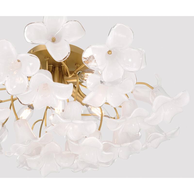 Metropolitan N2225 Bloome 5 Light 25" Wide Semi-Flush Ceiling Fixture