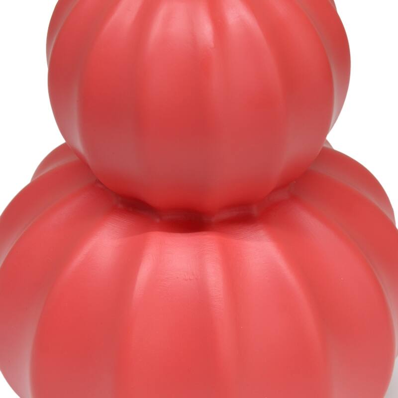 Stacked Double Gourd Ceramic Table Lamp with Tapered Shade - 12.5" - Orange