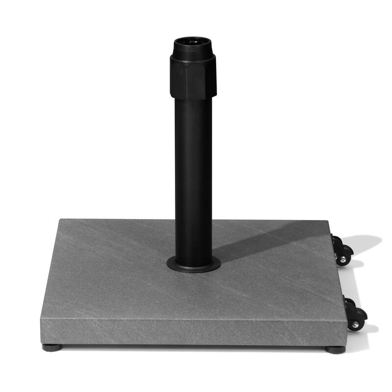 45LBS Outdoor Patio Square Concrete Market Umbrella Base Stand with Wheels - Grey