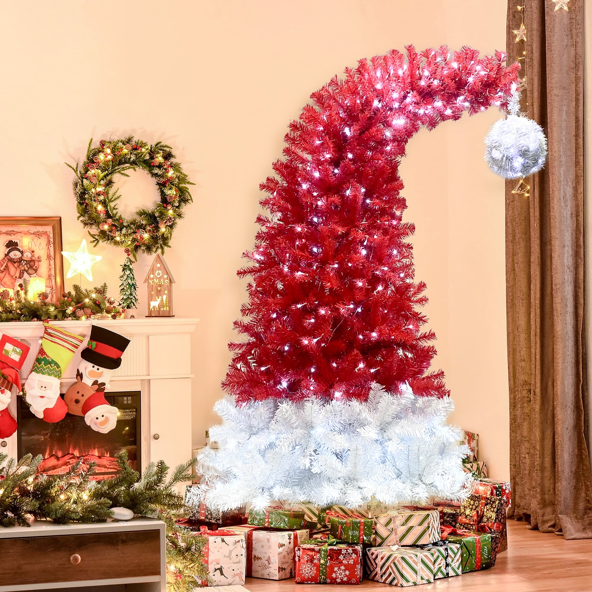 Christmas tree deals santa hat