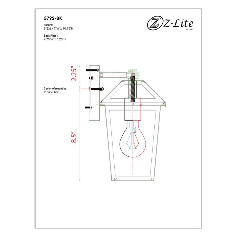 Z-Lite Talbot 10" Tall 1 Light Wall Sconce