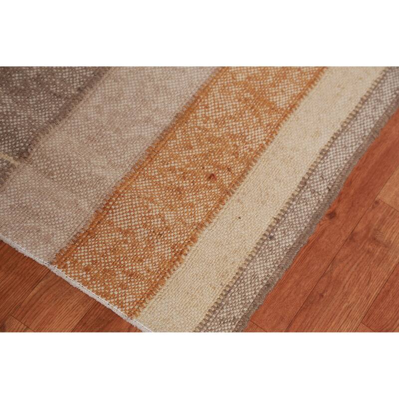 Hand Woven Oriental 100% Jute Carpet Southwestern Modern Multi-Colored Kilim Area Rug - 13' 1'' X 10' 8''