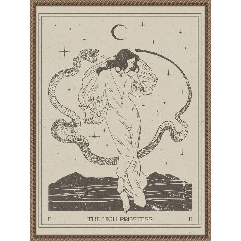 The High Priestess by Nktn Framed Canvas Wall Art Print