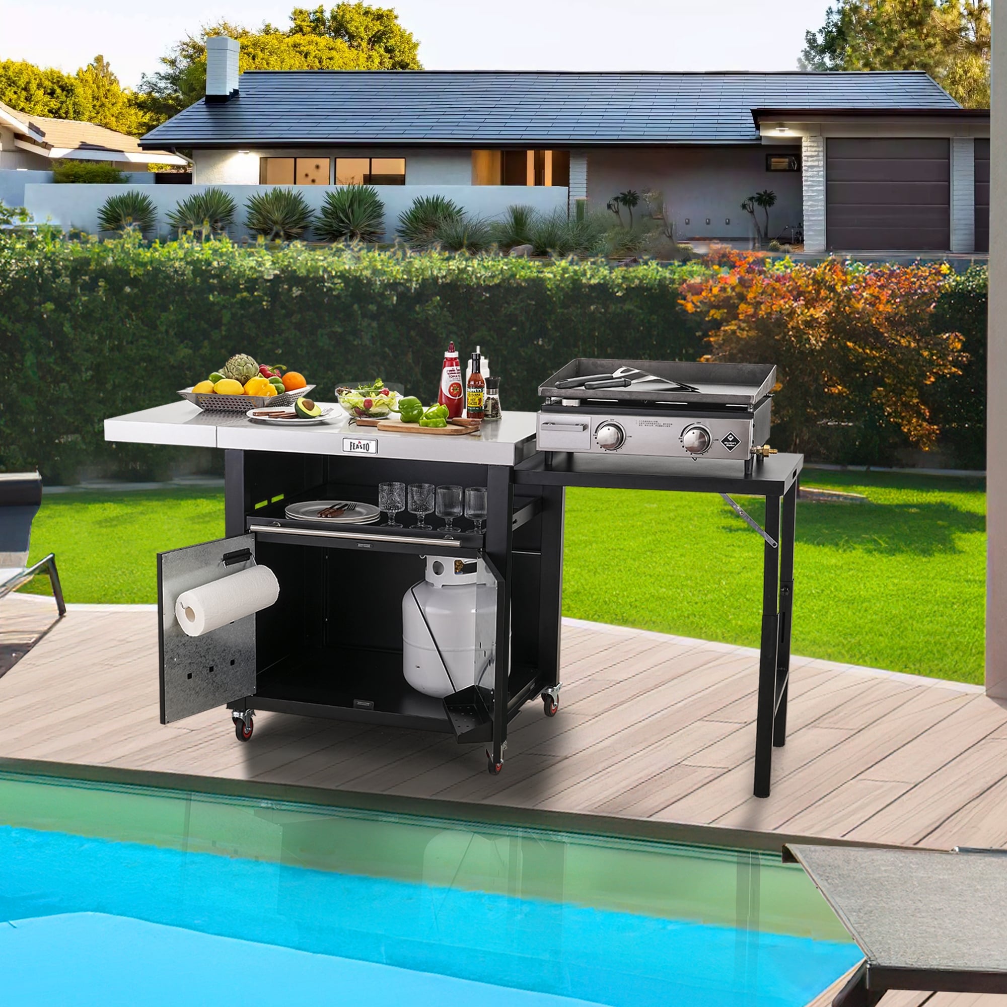 Outdoor bbq side table new arrivals