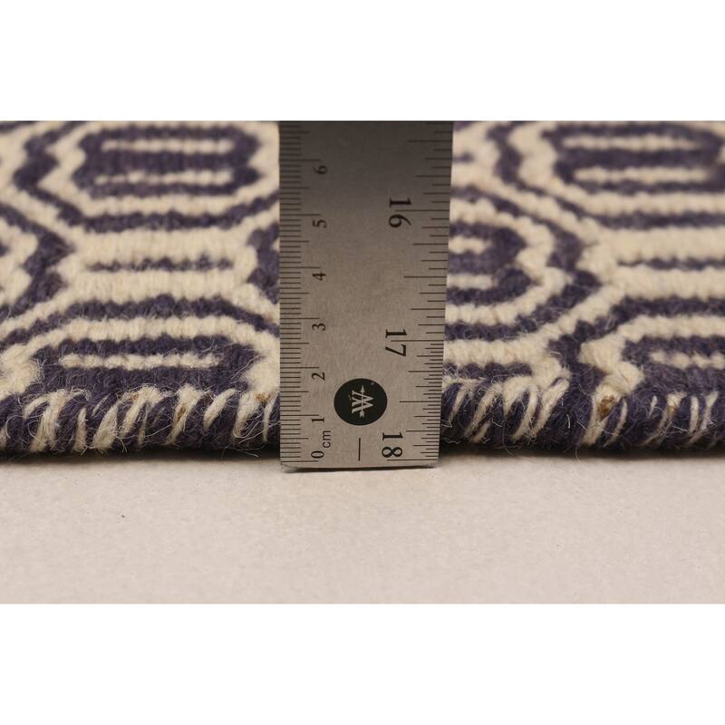 Nevada Cream, Purple Kilim 5'0" x 7'8" - 5'0 x 7'8