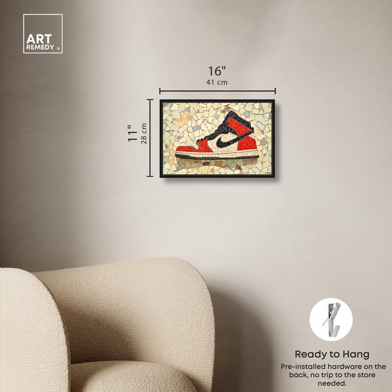 Mosaic Sneaker Canvas by Art Remedy