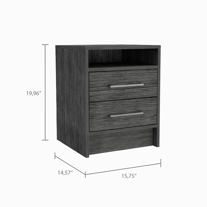 Superior Top Nightstand with Two Drawers