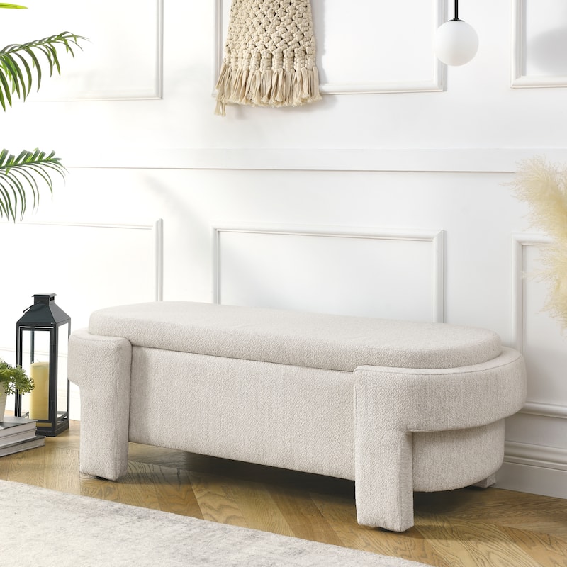 Upholstered Bench with Large Storage Space for the Living Room,Entryway and Bedroom