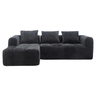 Chenille Fabric Modular L Shaped Sectional Sofa,Free Combination