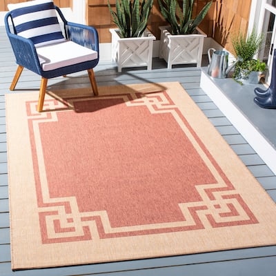 Martha Stewart by SAFAVIEH Deco Frame Indoor/ Outdoor Waterproof Rug