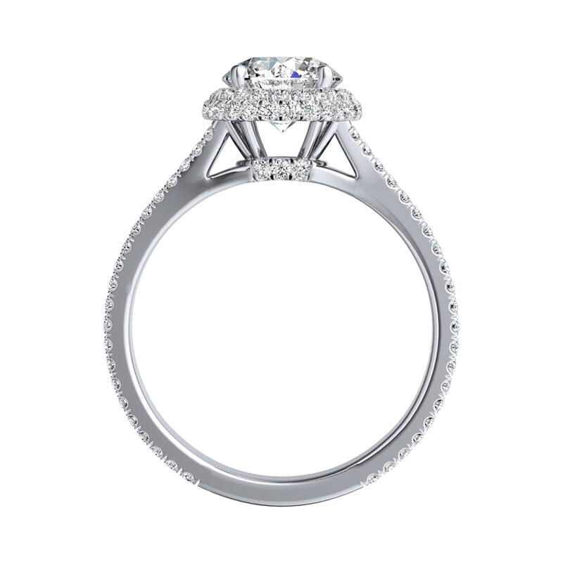 Auriya 14k Gold 1 1/2ctw Halo Moissanite Engagement Ring