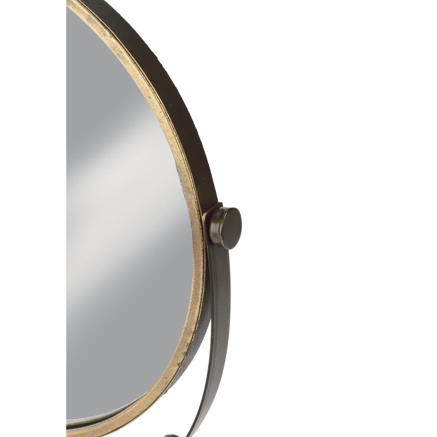 14 Gold And Clear Round Adjustable Tabletop Mirror Overstock 30234128 Make your morning routine run smoother with this tabletop vanity mirror. 14 gold and clear round adjustable tabletop mirror