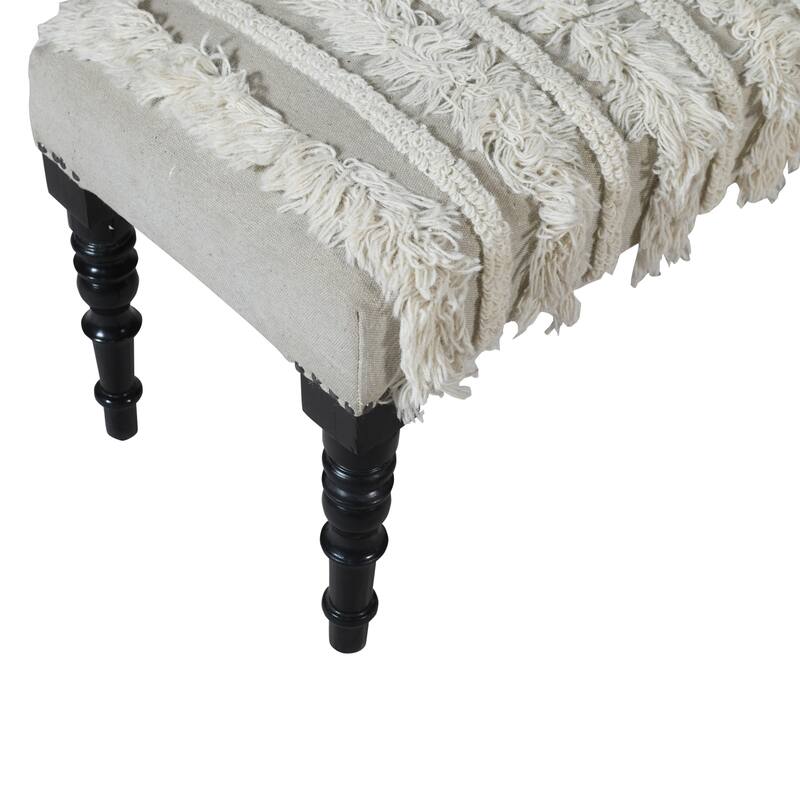 Presidio 47" Upholstered Textured Entryway Bench by Sevita - 47″ L x 16″ W x 18″ H