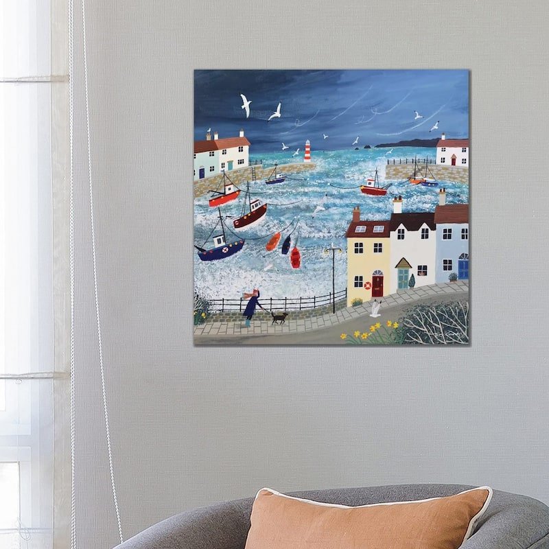 iCanvas "Stormy Harbour" by Jo Grundy Canvas Print - 26x26x1.5