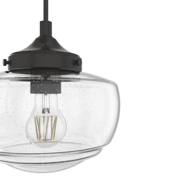 Hunter Saddle Creek 3-Light Vintage Schoolhouse Cluster Hanging Ceiling Light - Entry, Kitchen Table - Transitional