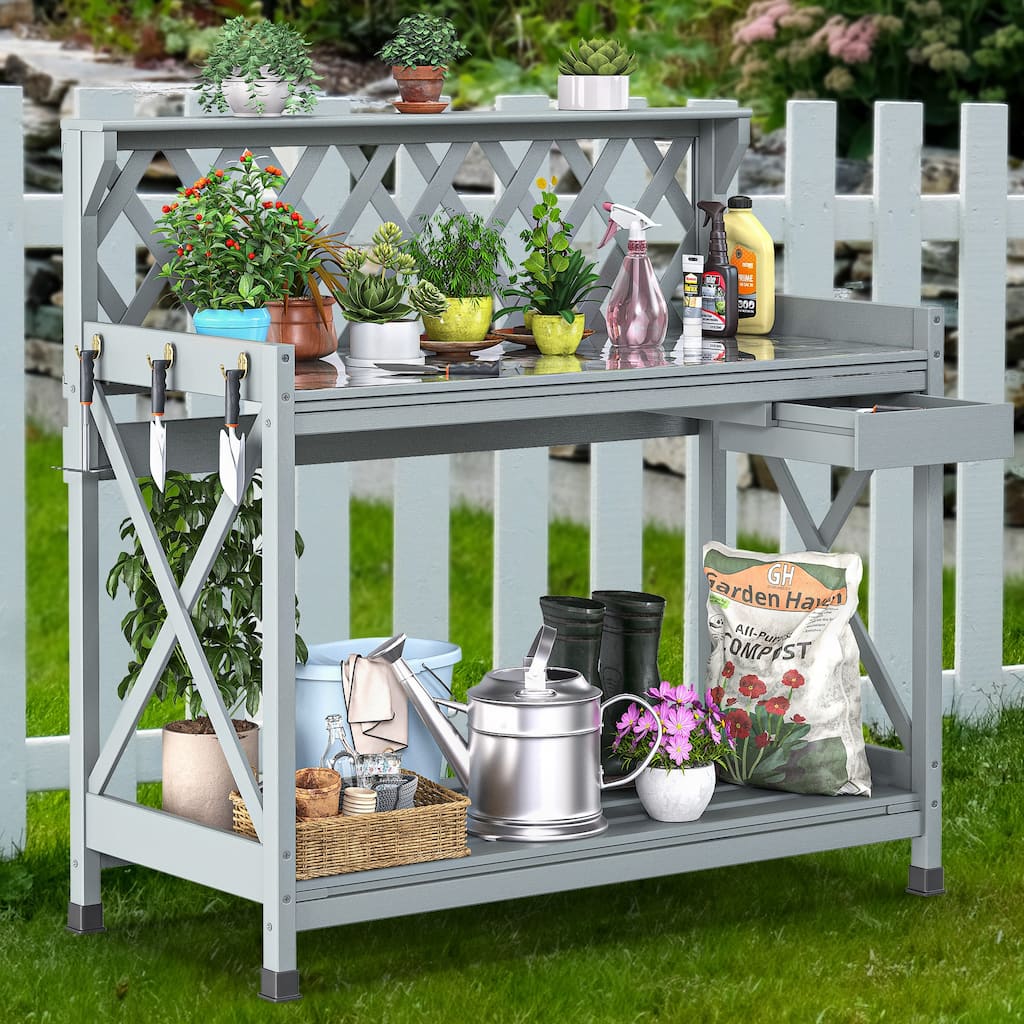 Moasis Outdoor Garden Work Bench Station Table - 41"