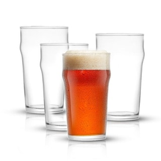 JoyJolt Grant 19 oz Beer Glasses Set of 4