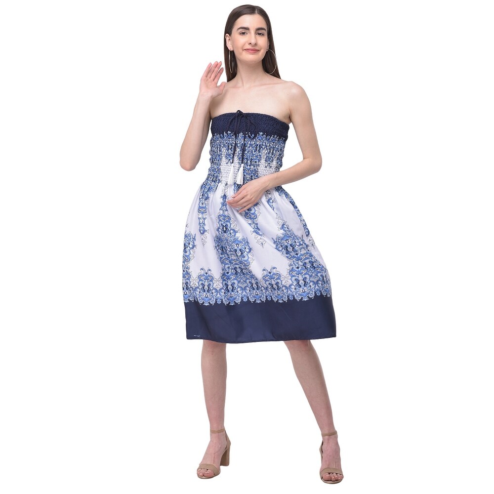 women's strapless summer dresses