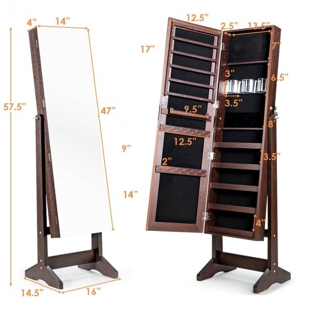 Stand up jewelry mirror discount