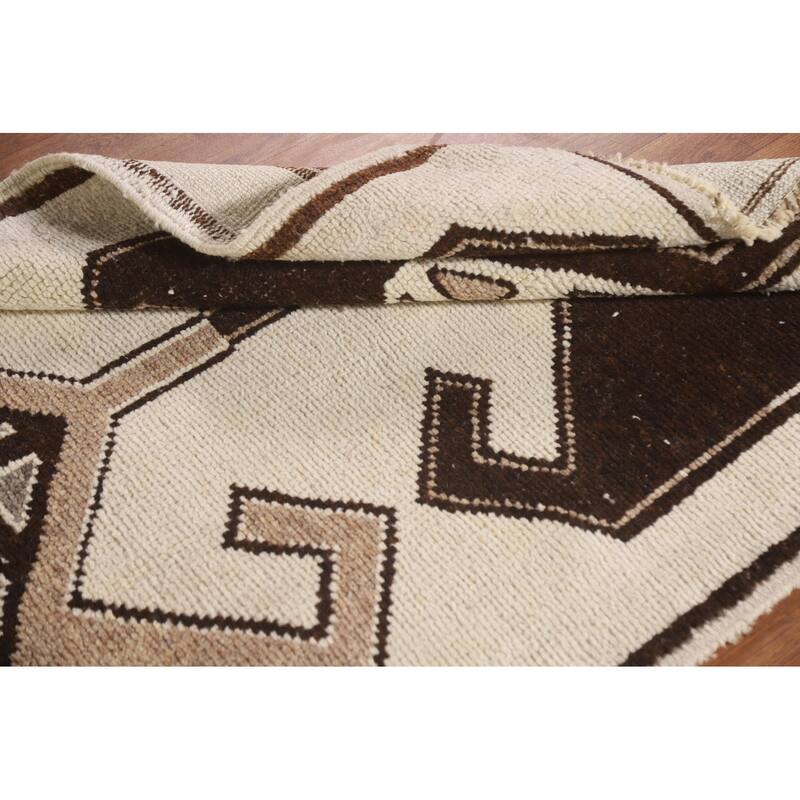 Anatolian Tribal Oriental Runner Rug Handmade Wool Carpet - 3'7"x 11'7"