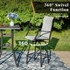 preview thumbnail 48 of 67, 7-Piece Patio Bar Stool Set Textilene Swivel Stools