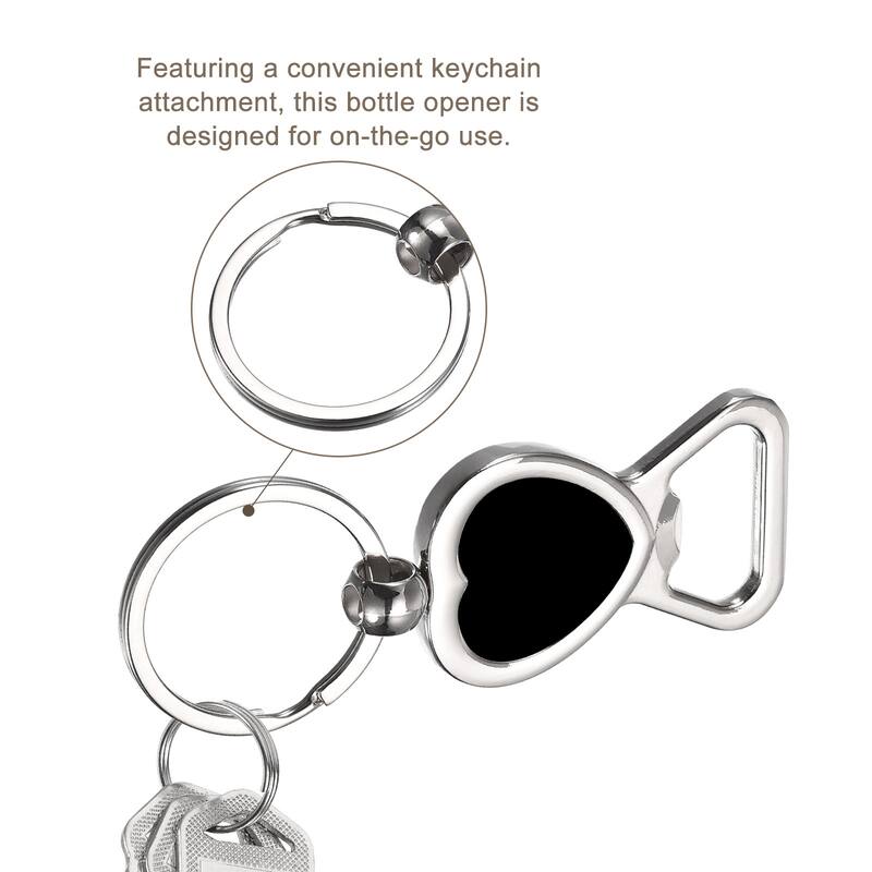 Keychain Bottle Opener, Stainless Steel Flat Beer Bottle Opener Silver