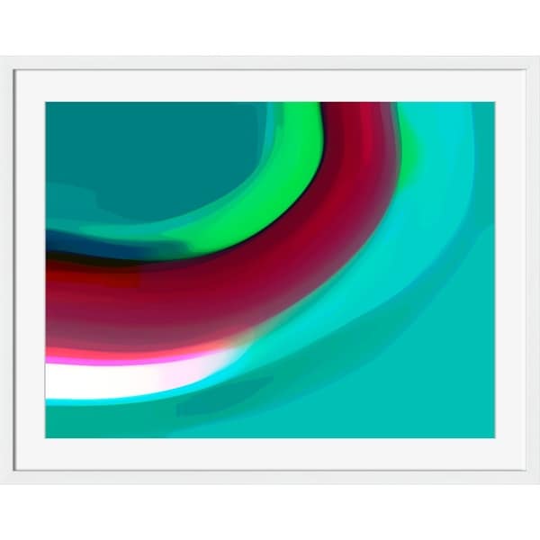 Green and White Rectangular Wall Art Decor 16" x 18" - N/A