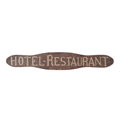 Wood "Hotel Restaurant" Wall Art