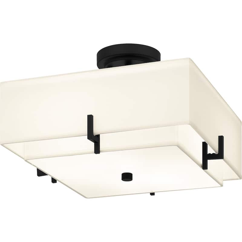 Quoizel Semi-Flush Mount 2-Light Semi-Flush Mount in Matte Black