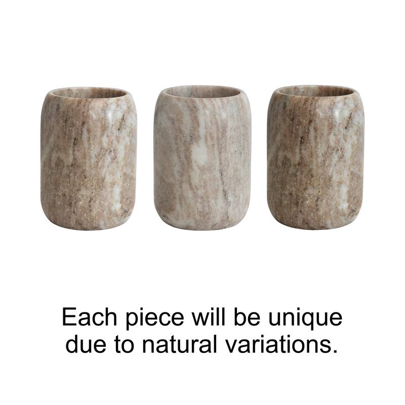 Marble Bottle Holder/Crock - 4.5"L x 4.5"W x 6.0"H