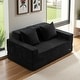 preview thumbnail 2 of 86, Corduroy Loveseat Sofa Bed 4 in 1 Foldable Floor Sofa Couch Convertible Boneless Couch
