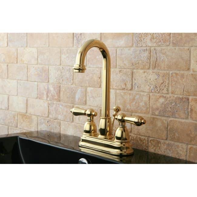 Kingston Brass Restoration Centerset Bathroom Faucet with Pop-Up Drain