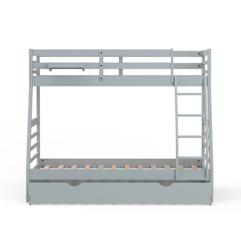 Plana Wood Bunk Bed, Hanging Nightstand and Trundle