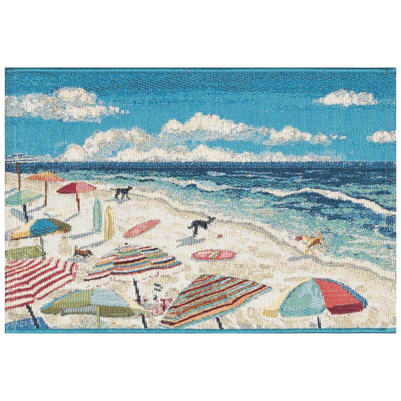 Liora Manne Esencia Dog Beach Indoor/Outdoor Mat - 1'11" x 4'11"