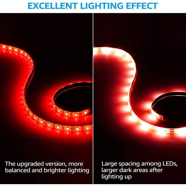 16 4ft Led Strip Light Work With Alexa For Bedside Cabinet Kitchen Living Room Overstock 18551632 Millions of colors @ your mood. usd