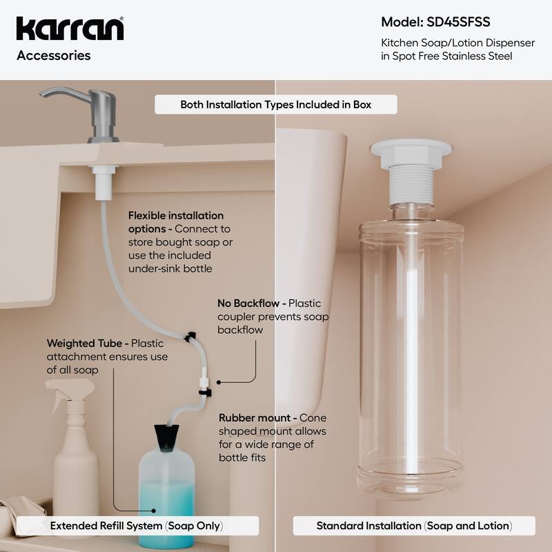 Karran SD45 Kitchen Soap/Lotion Dispenser