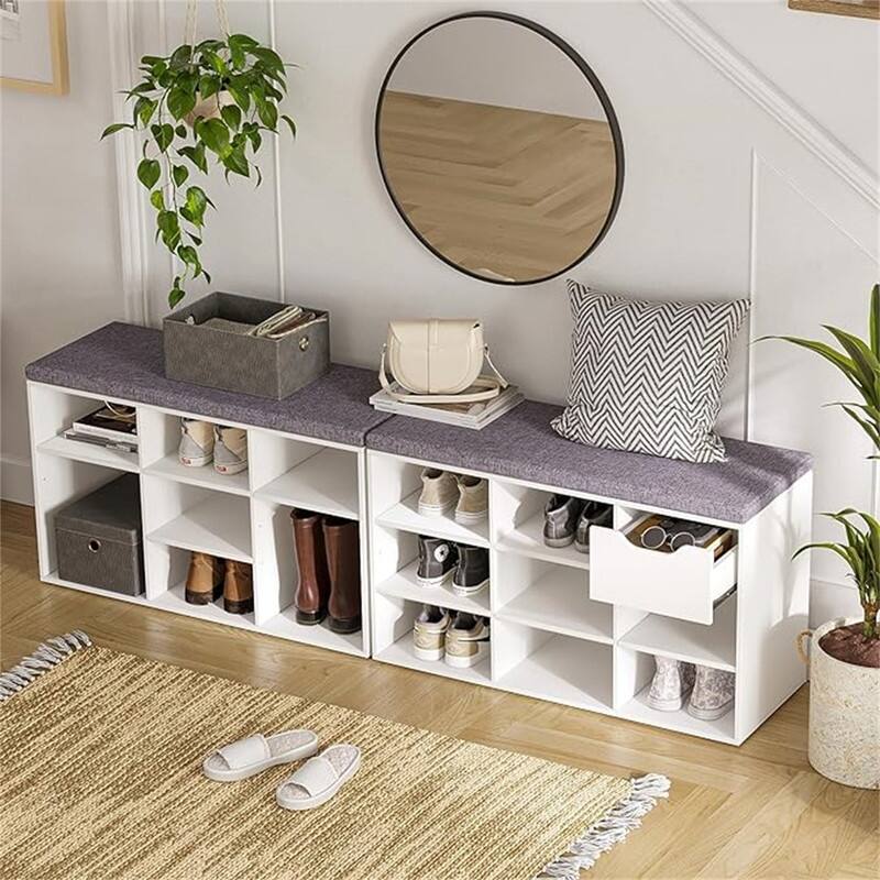 Shoe Bench - 11.8"D x 31.5"W x 18.9"H